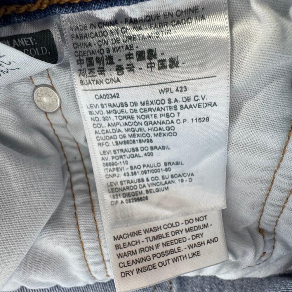 Levis Womens Jeans 20W (42x26) Premium 501 Button Fly Big E - Picture 12 of 15